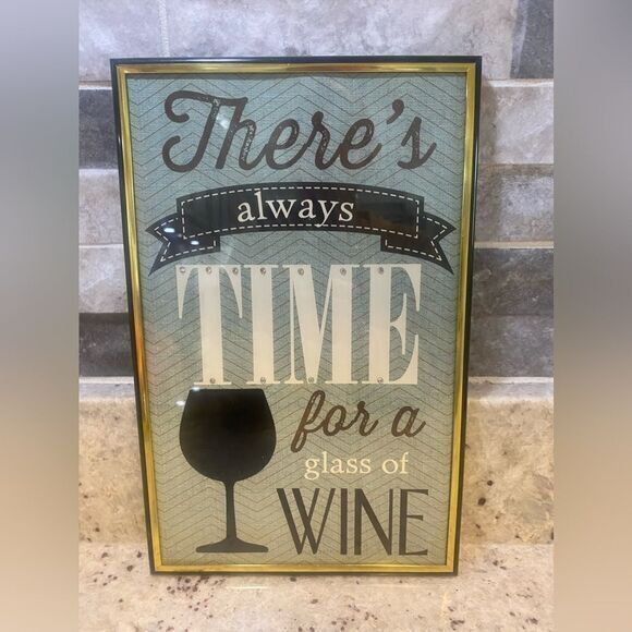 - - Framed wine wall art‎ sign - Picture 1 of 4